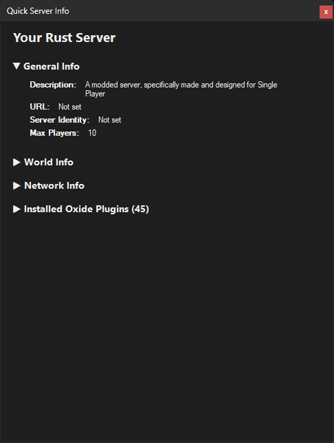 Info Window Initial View